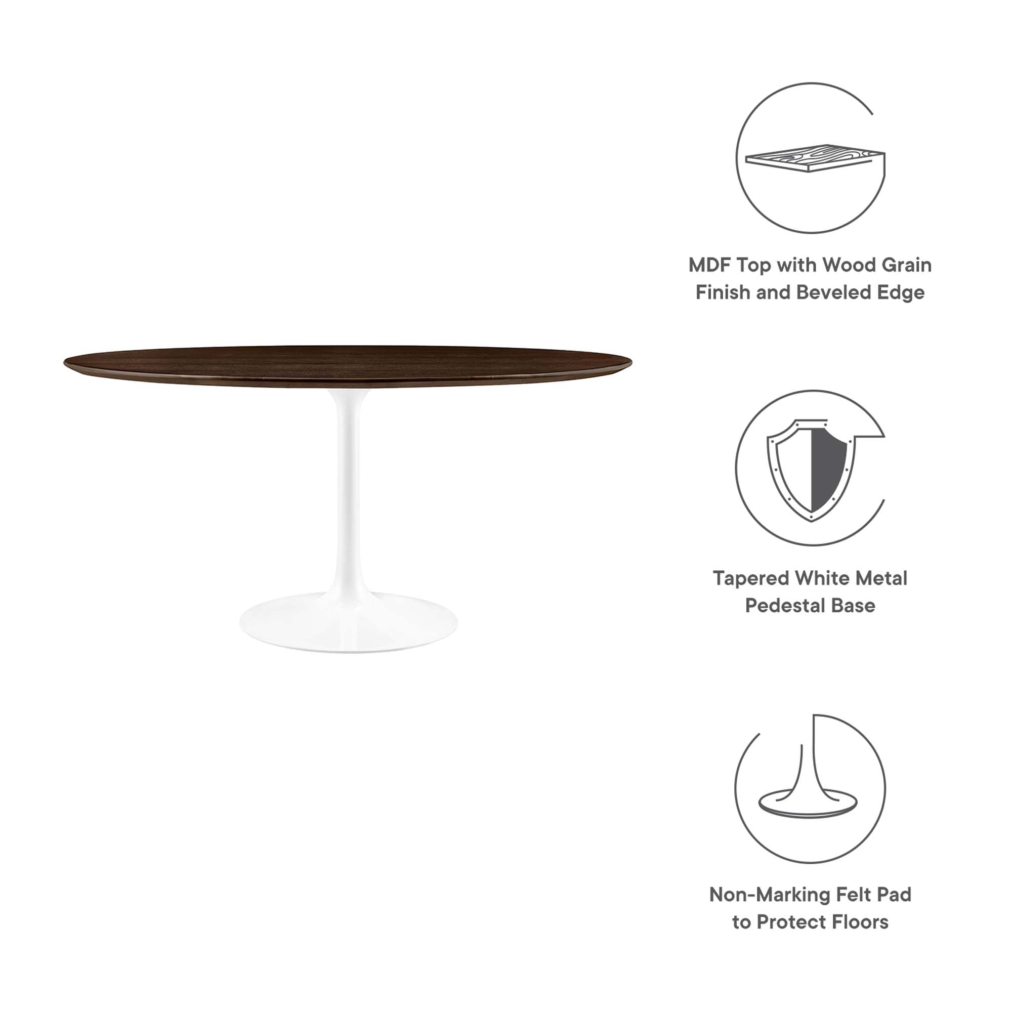 Lippa 60" Round Wood Dining Table