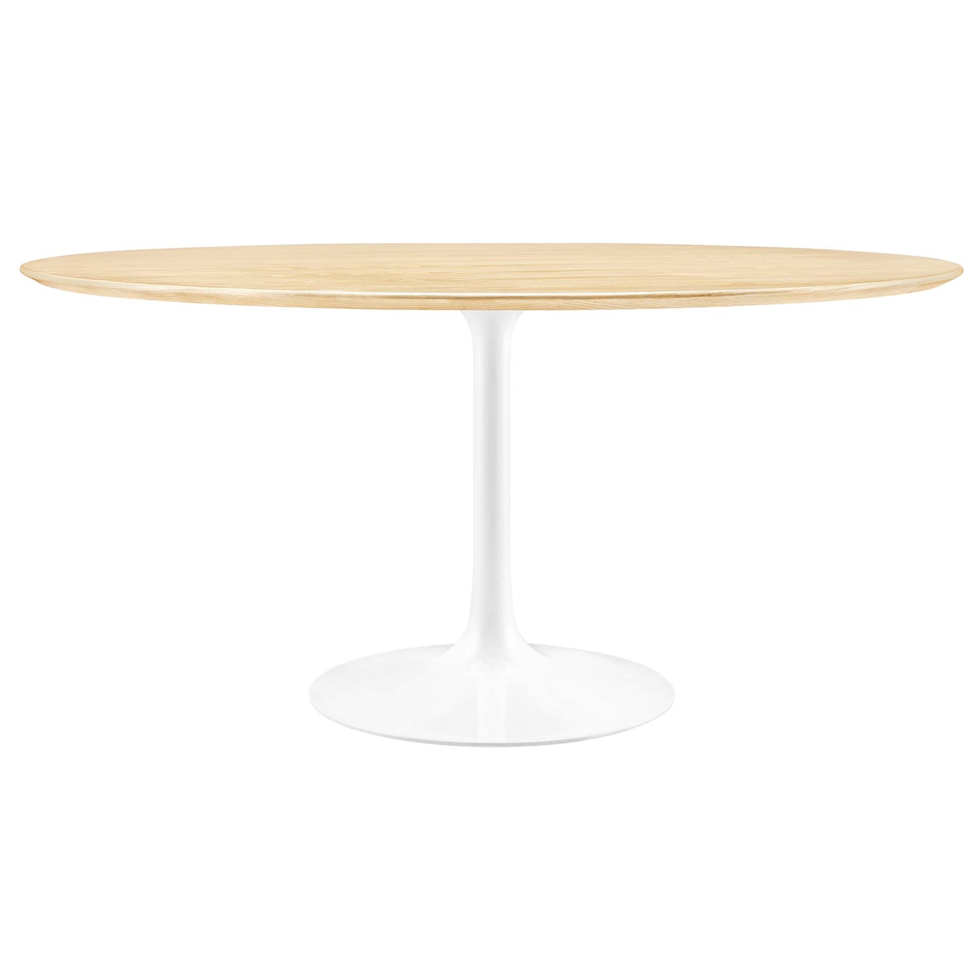 Lippa 60" Round Wood Dining Table - White Natural