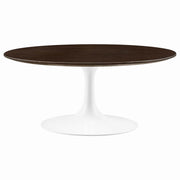 Lippa 36" Round Wood Coffee Table - White Cherry Walnut
