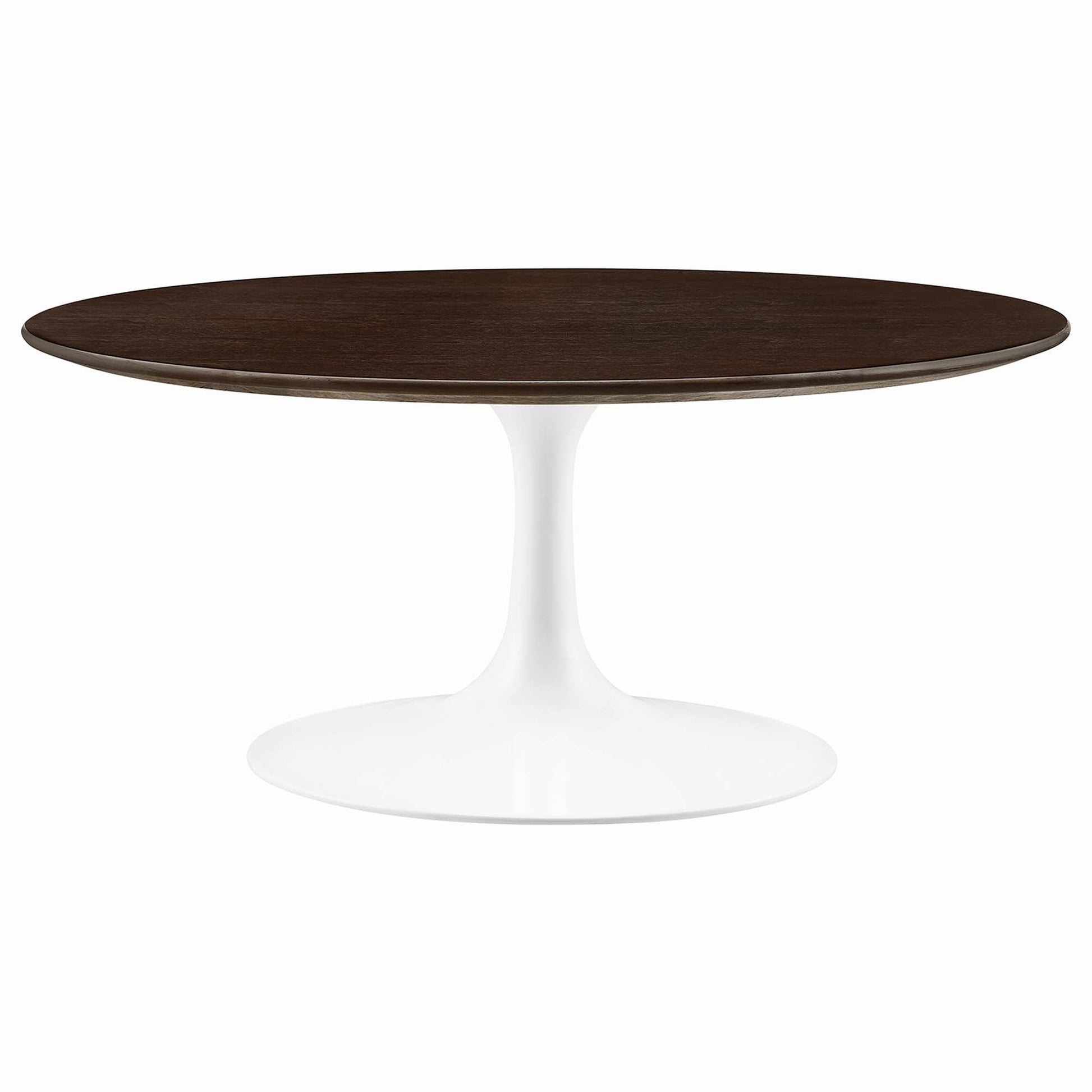 Lippa 36" Round Wood Coffee Table - White Cherry Walnut