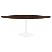 Lippa 78" Oval Wood Dining Table - White Cherry Walnut