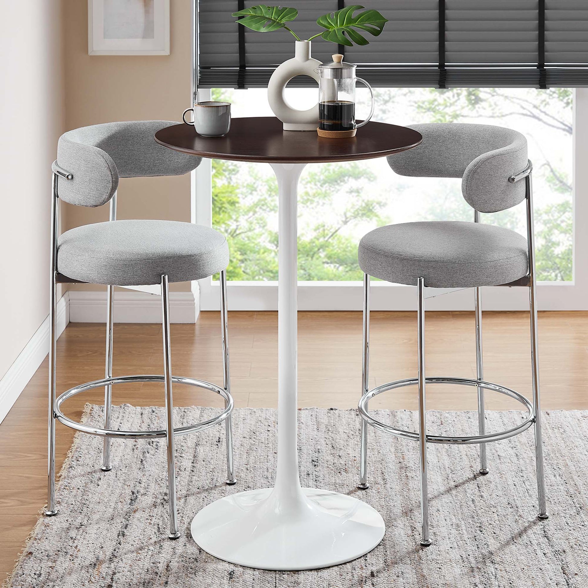 Lippa 28" Round Wood Bar Table
