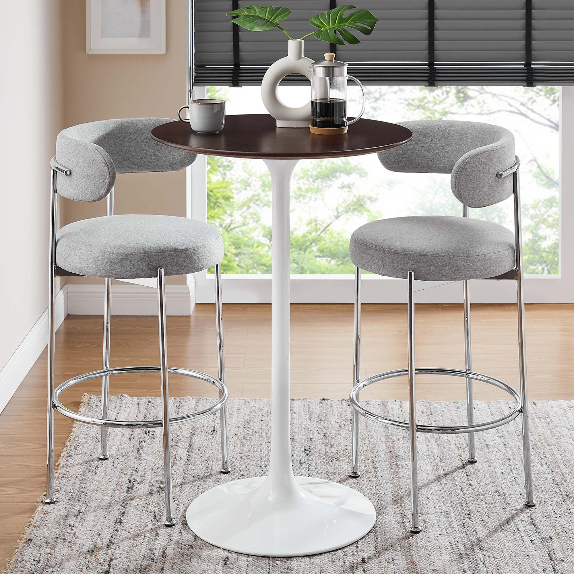 Lippa 28" Round Wood Bar Table