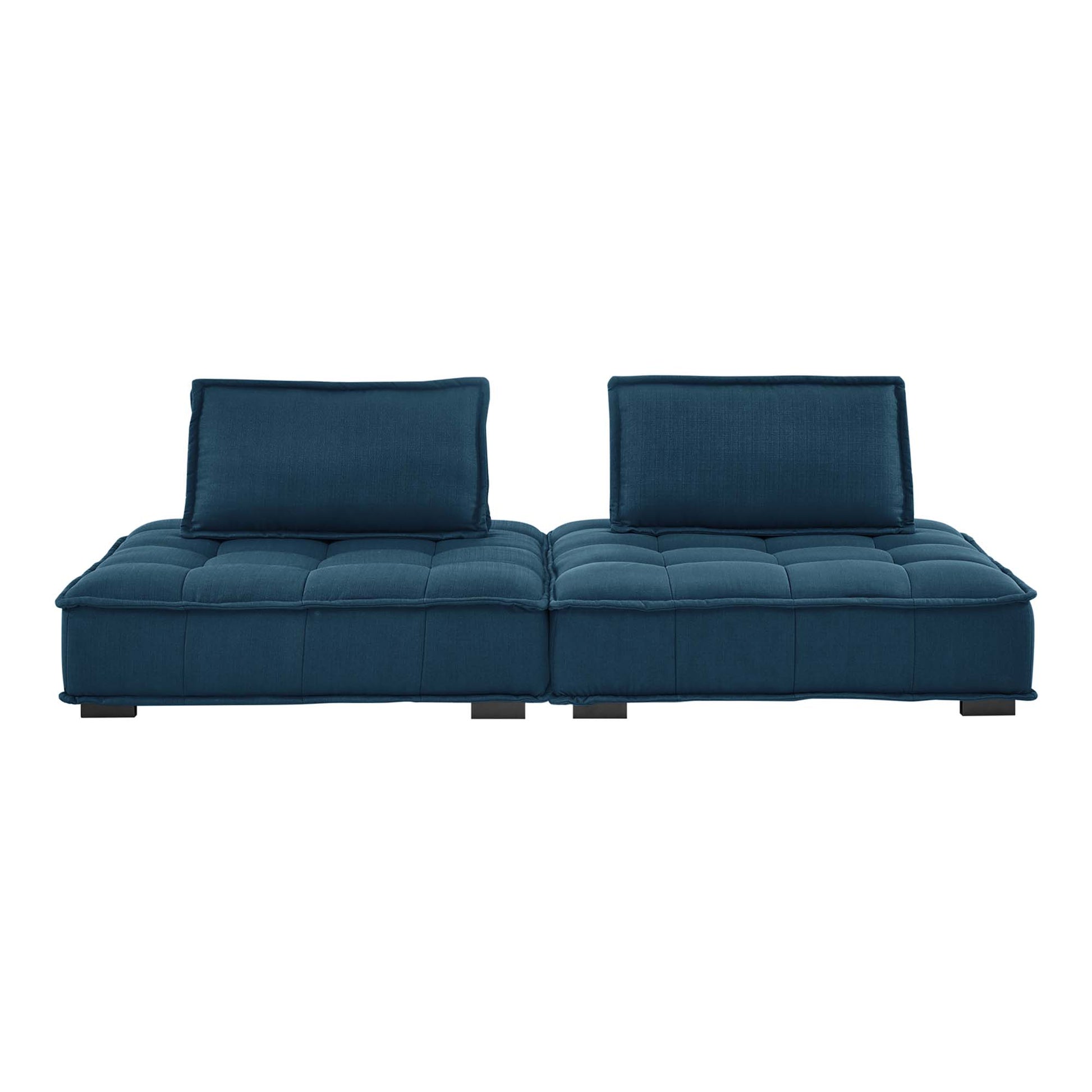 Saunter 2-Piece Tufted Fabric Fabric Loveseat - Beige