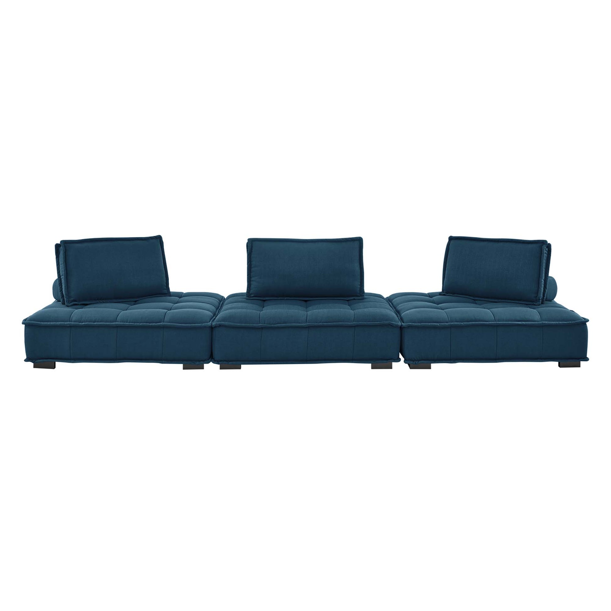 Saunter 3-Piece Tufted Fabric Fabric Sofa - Beige