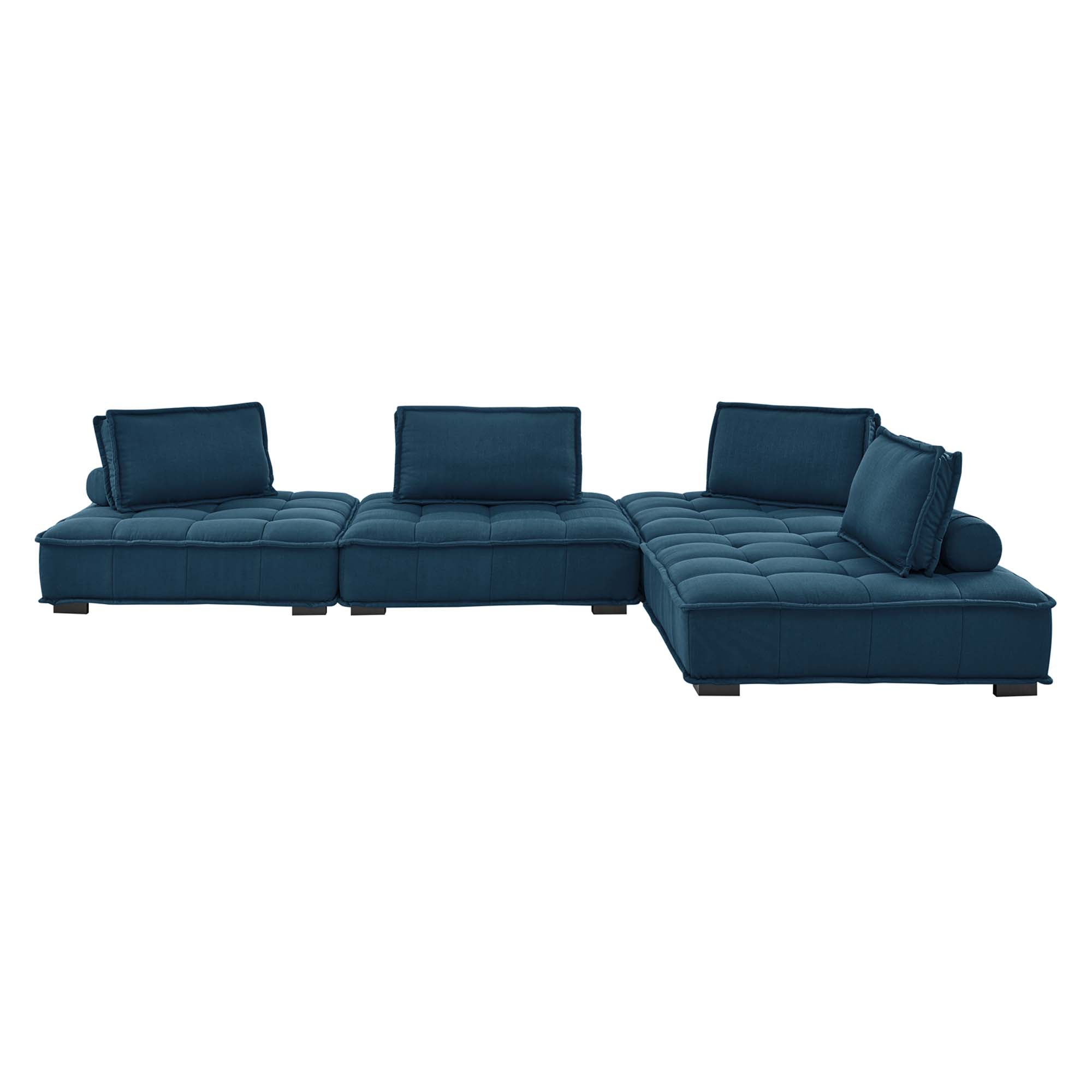 Saunter 4-Piece Tufted Fabric Fabric Sectional Sofa - Beige