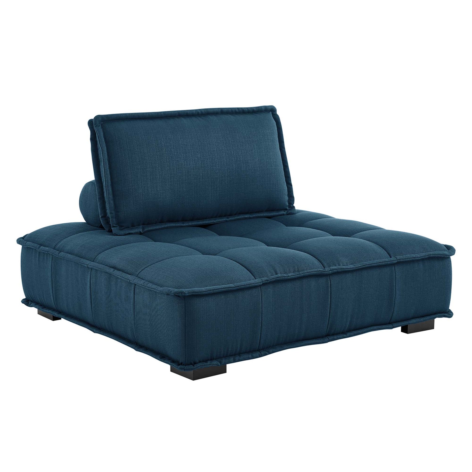Saunter 5-Piece Tufted Fabric Fabric Sectional Sofa - White