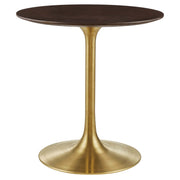 Lippa 28" Round Wood Dining Table - Gold Cherry Walnut