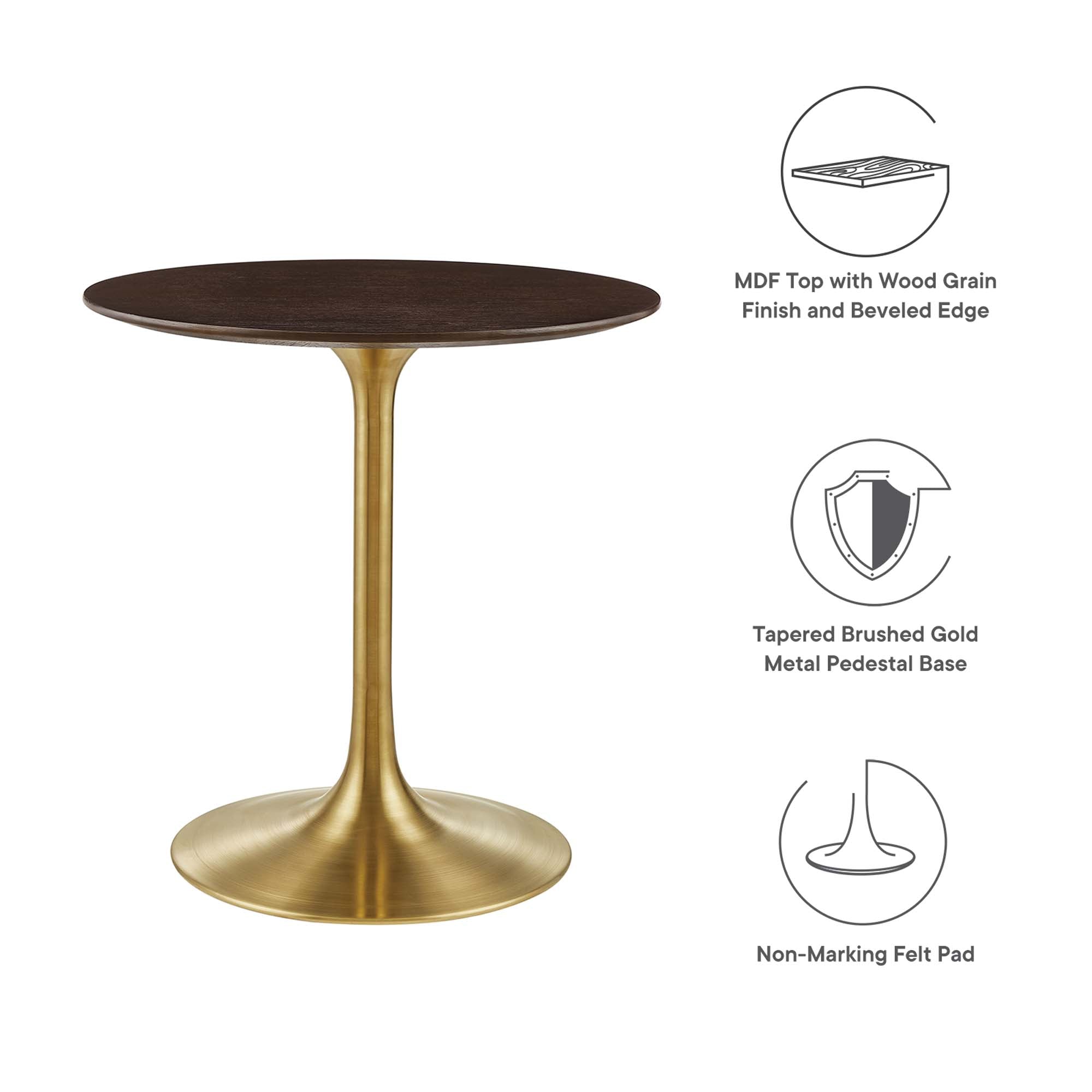 Lippa 28" Round Wood Dining Table