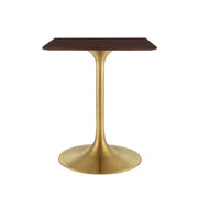 Lippa 24" Square Wood Dining Table - Gold Cherry Walnut