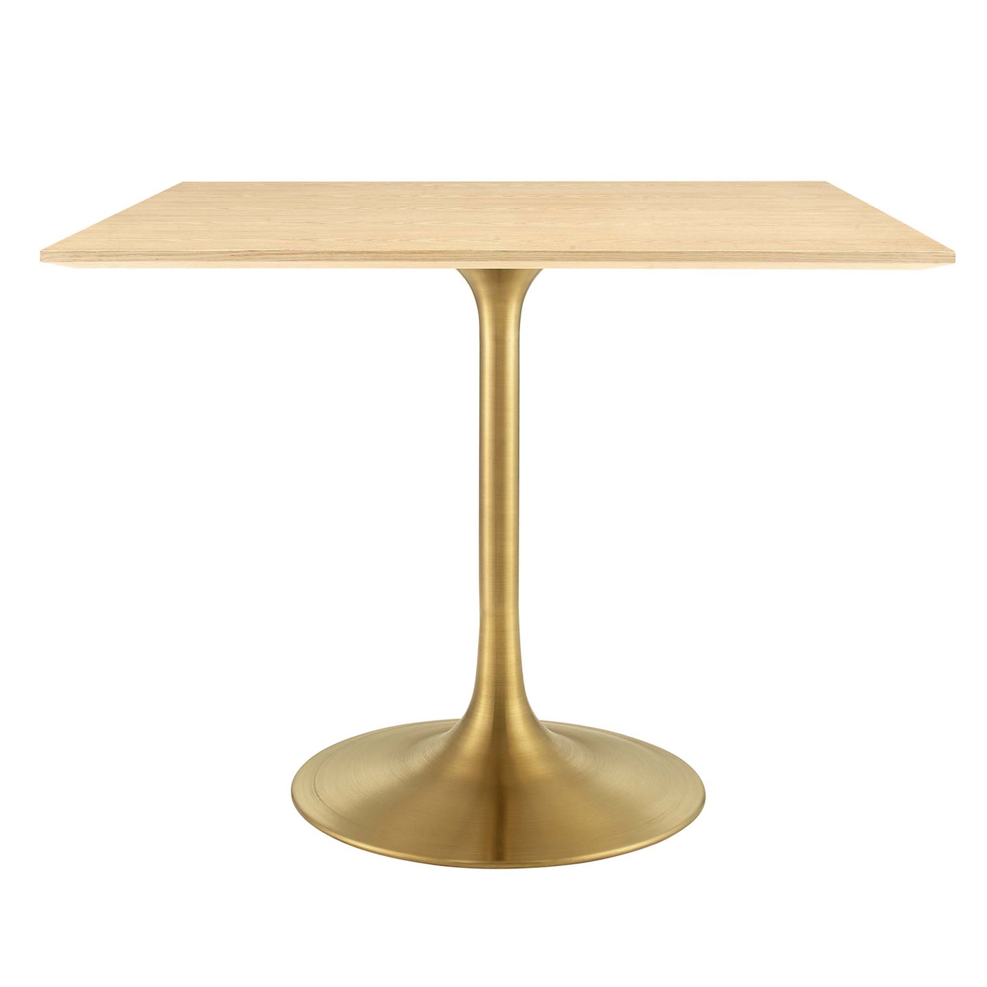 Lippa 36" Square Wood Dining Table - Gold Natural