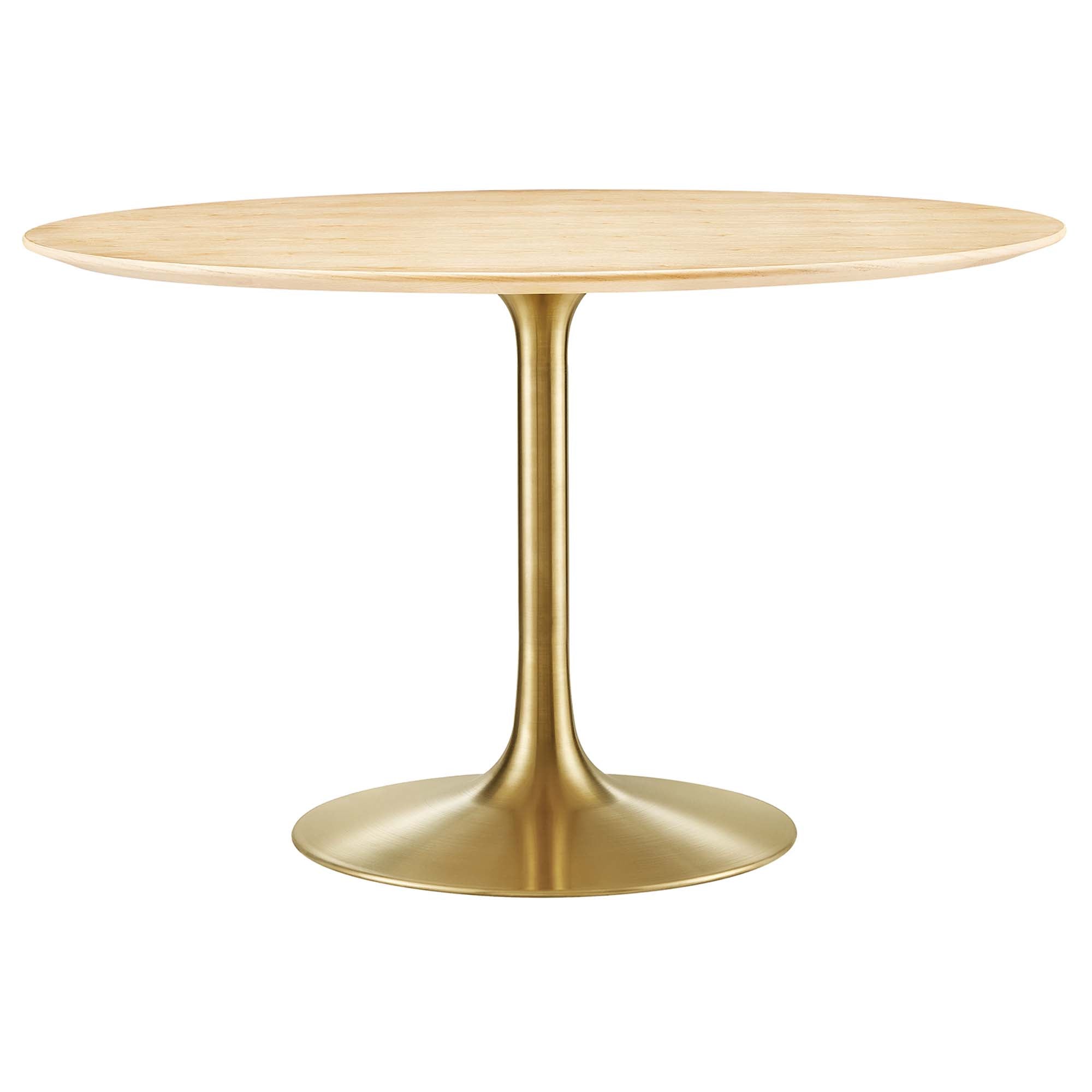 Lippa 48" Round Wood Dining Table - Gold Natural