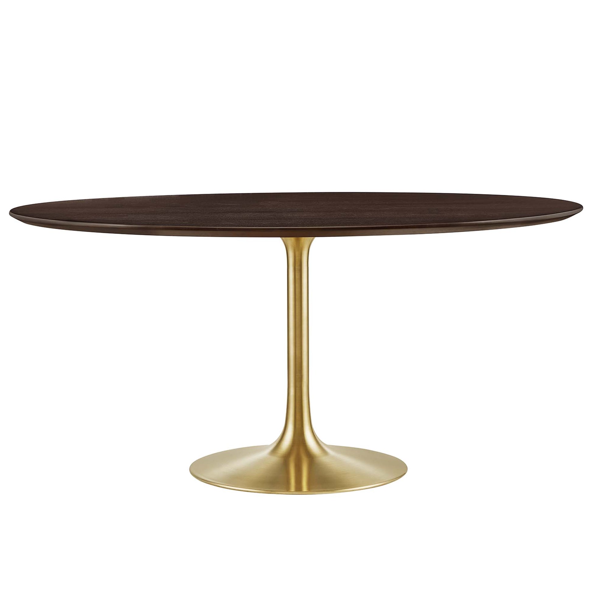 Lippa 60" Round Wood Dining Table - Gold Cherry Walnut