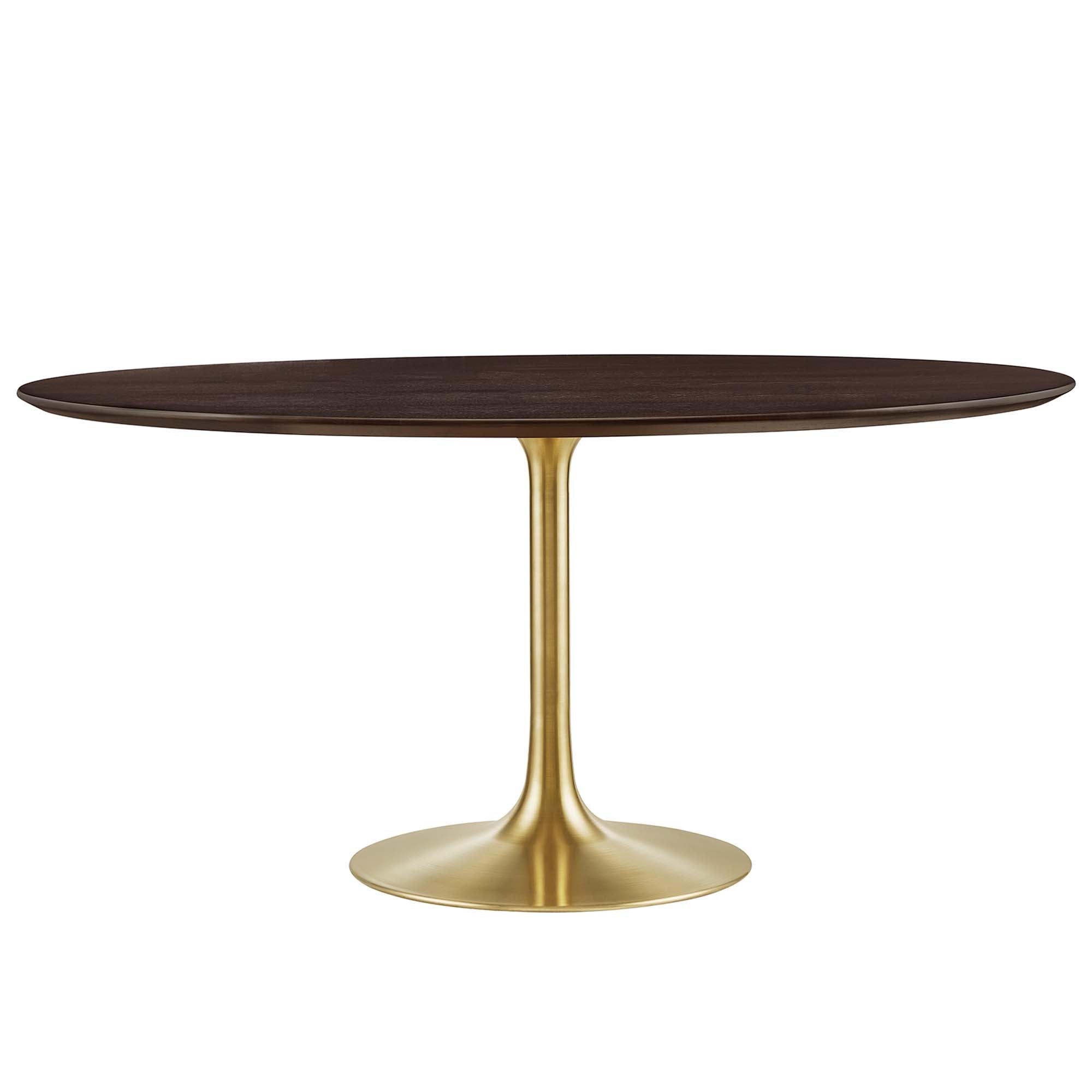 Lippa 60" Round Wood Dining Table - Gold Cherry Walnut