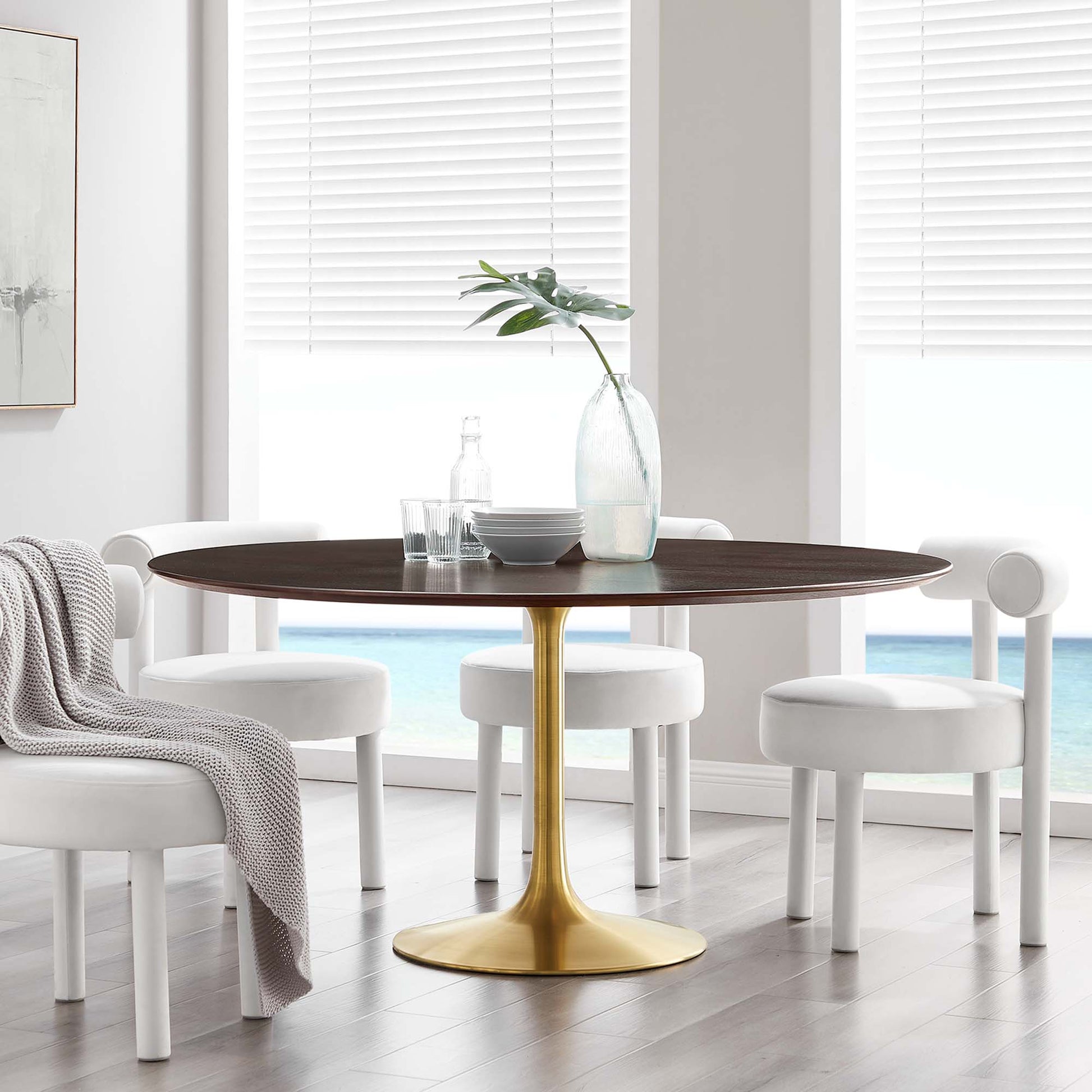 Lippa 60" Round Wood Dining Table