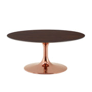 Lippa 36" Round Wood Coffee Table - Rose Cherry Walnut