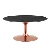 Lippa 36" Faux Marble Coffee Table - Rose Black