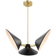 Journey 3-Light 3" Arm Pendant - Black