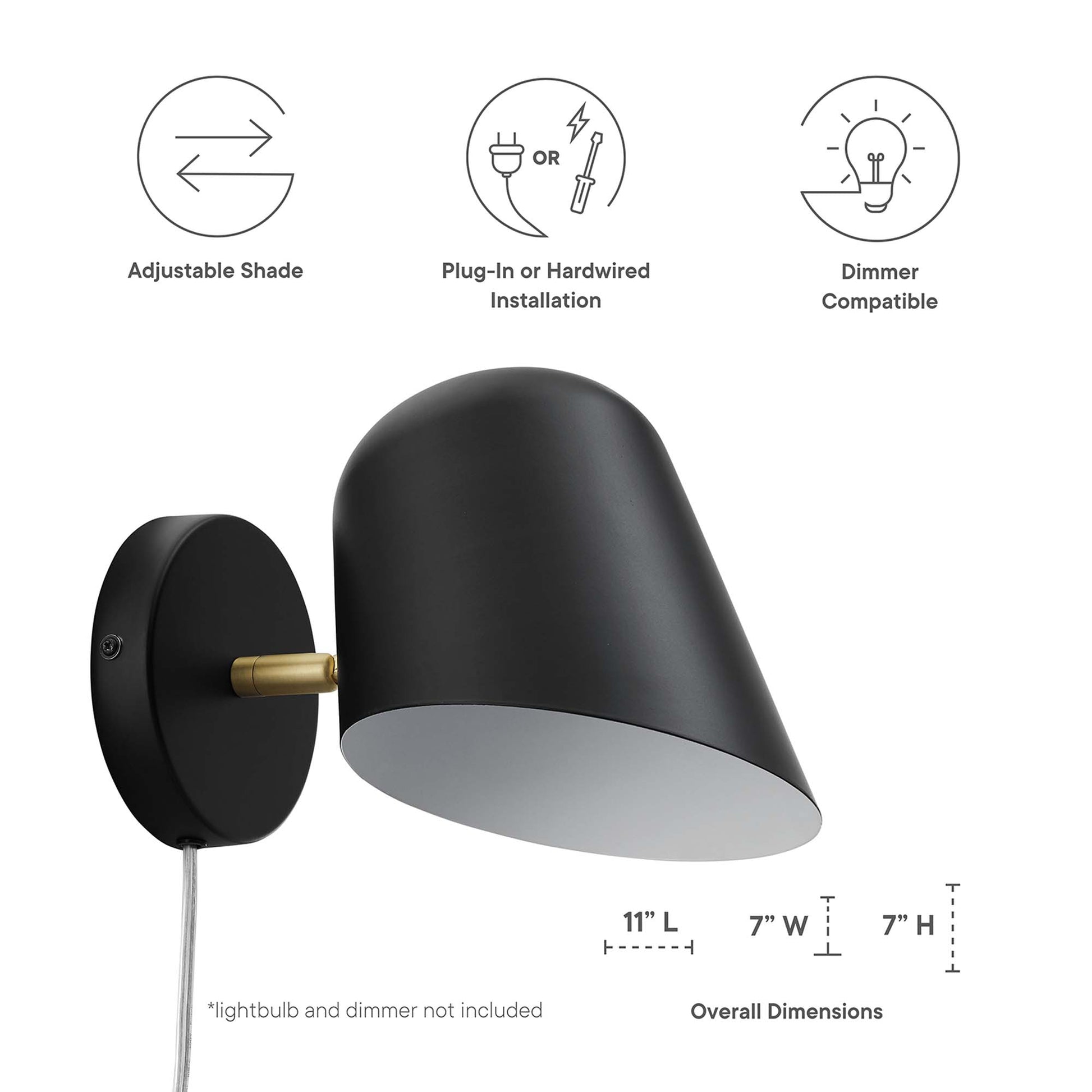 Briana Swivel Wall Sconce - White