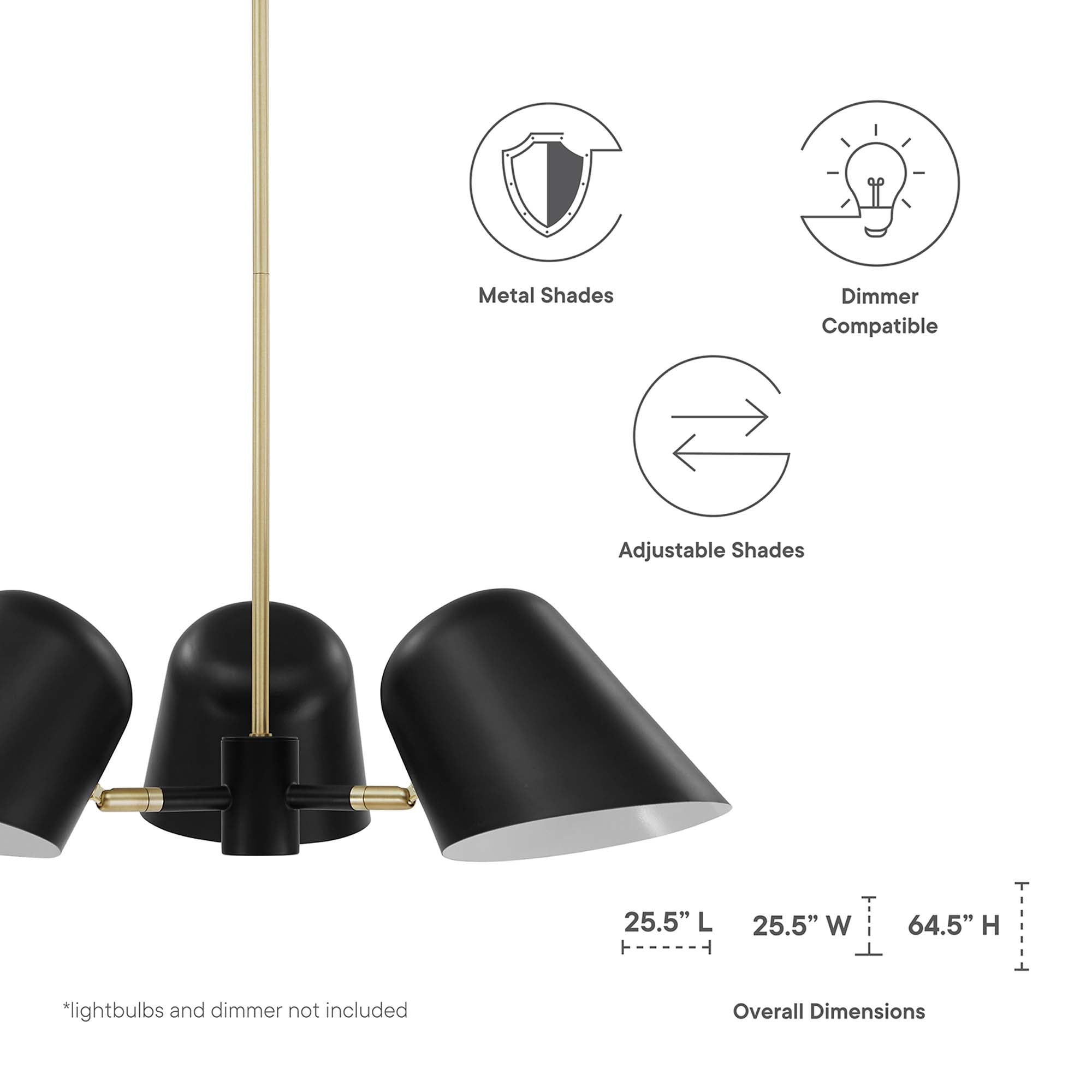 Briana 3-Light Pendant Light - White
