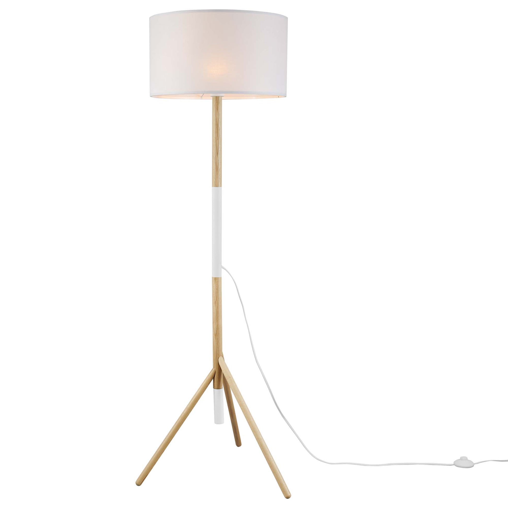 Natalie Tripod Floor Lamp - White Natural