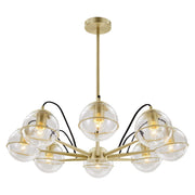 Hanna 8-Light Chandelier - Clear Gold