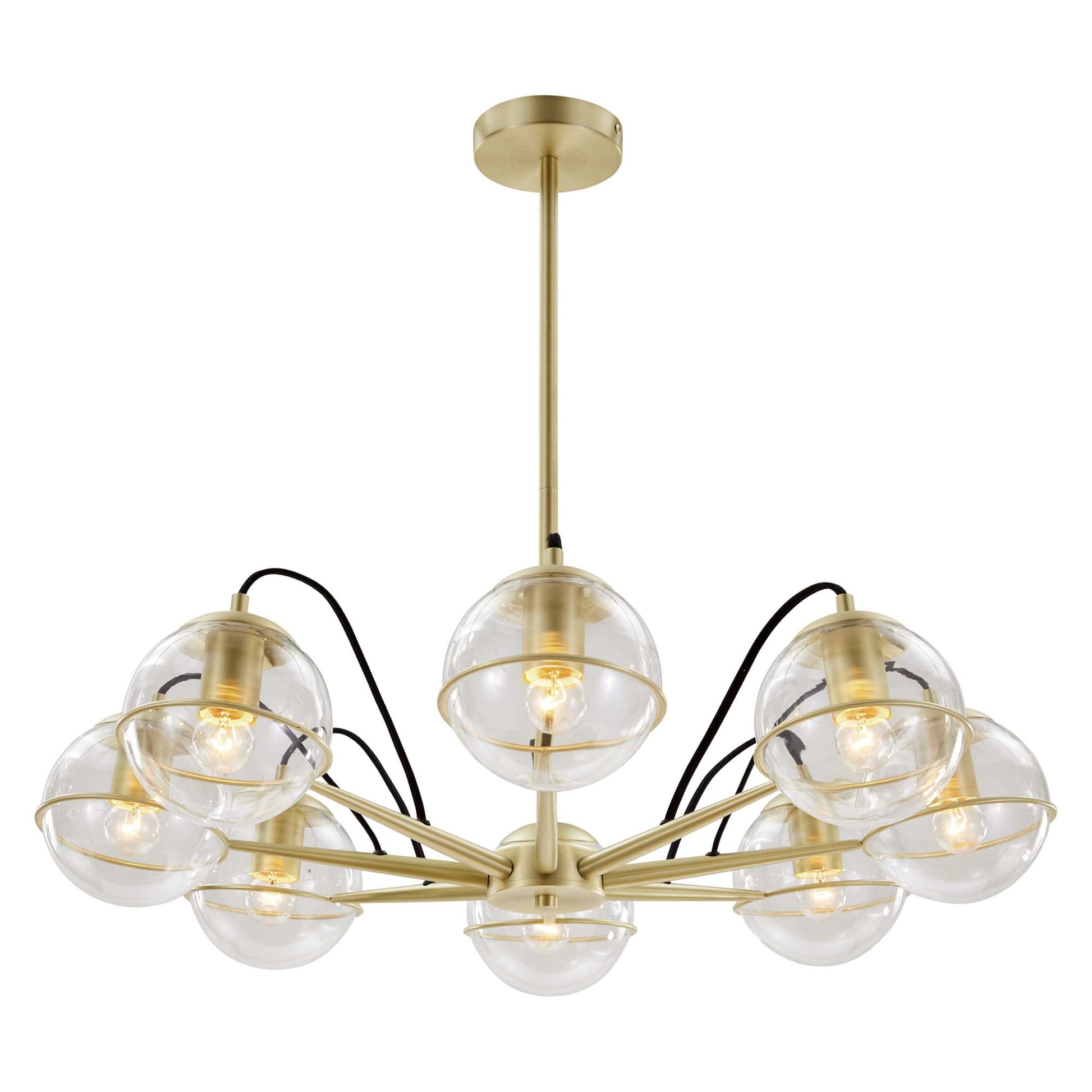 Hanna 8-Light Chandelier - Clear Gold