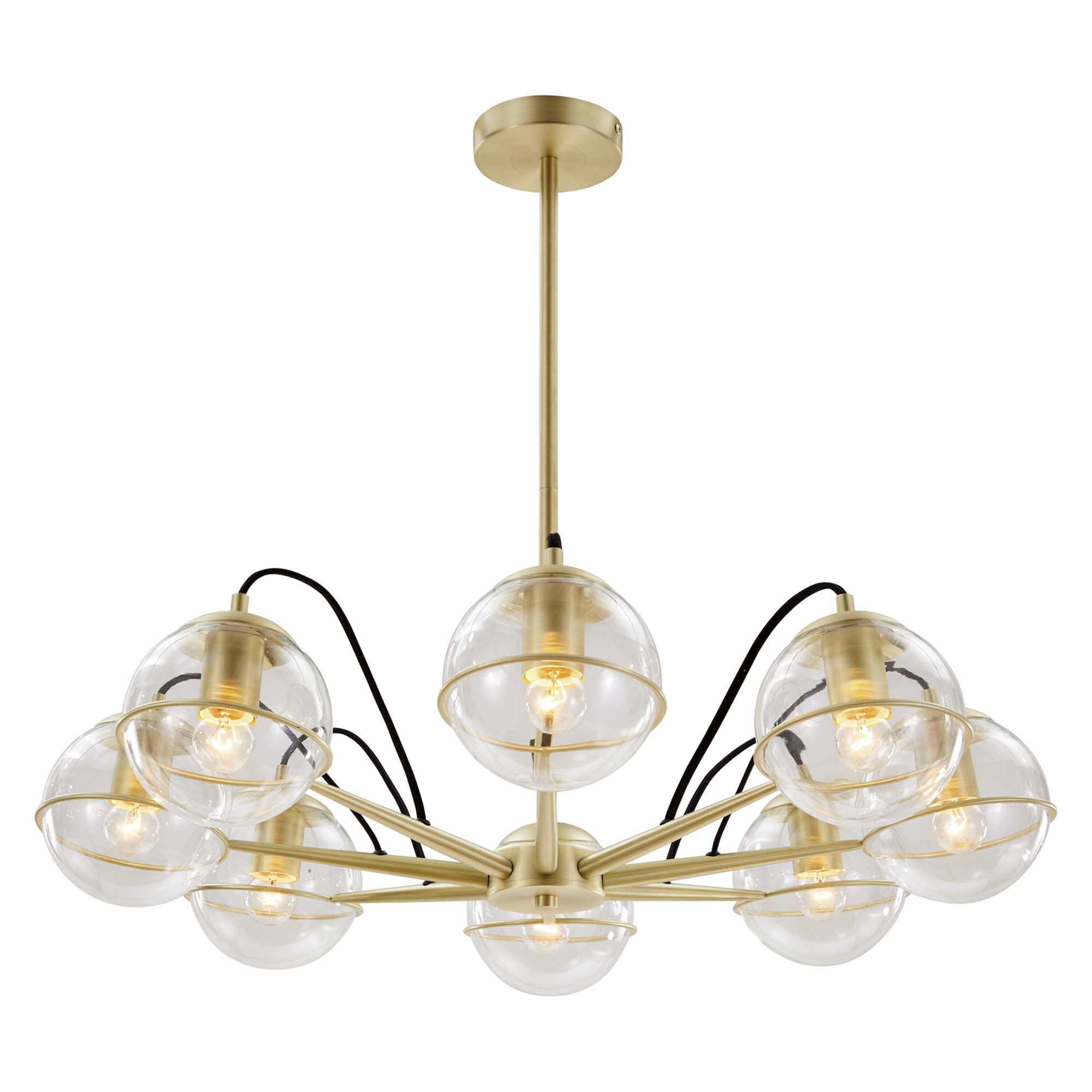 Hanna 8-Light Chandelier - Clear Gold
