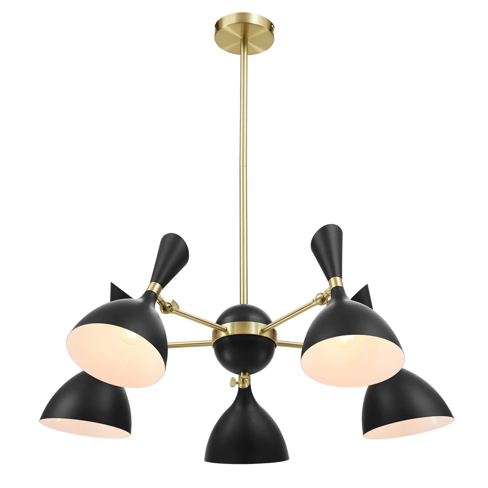 Declare 5-Light 6" Arm Pendant - Black