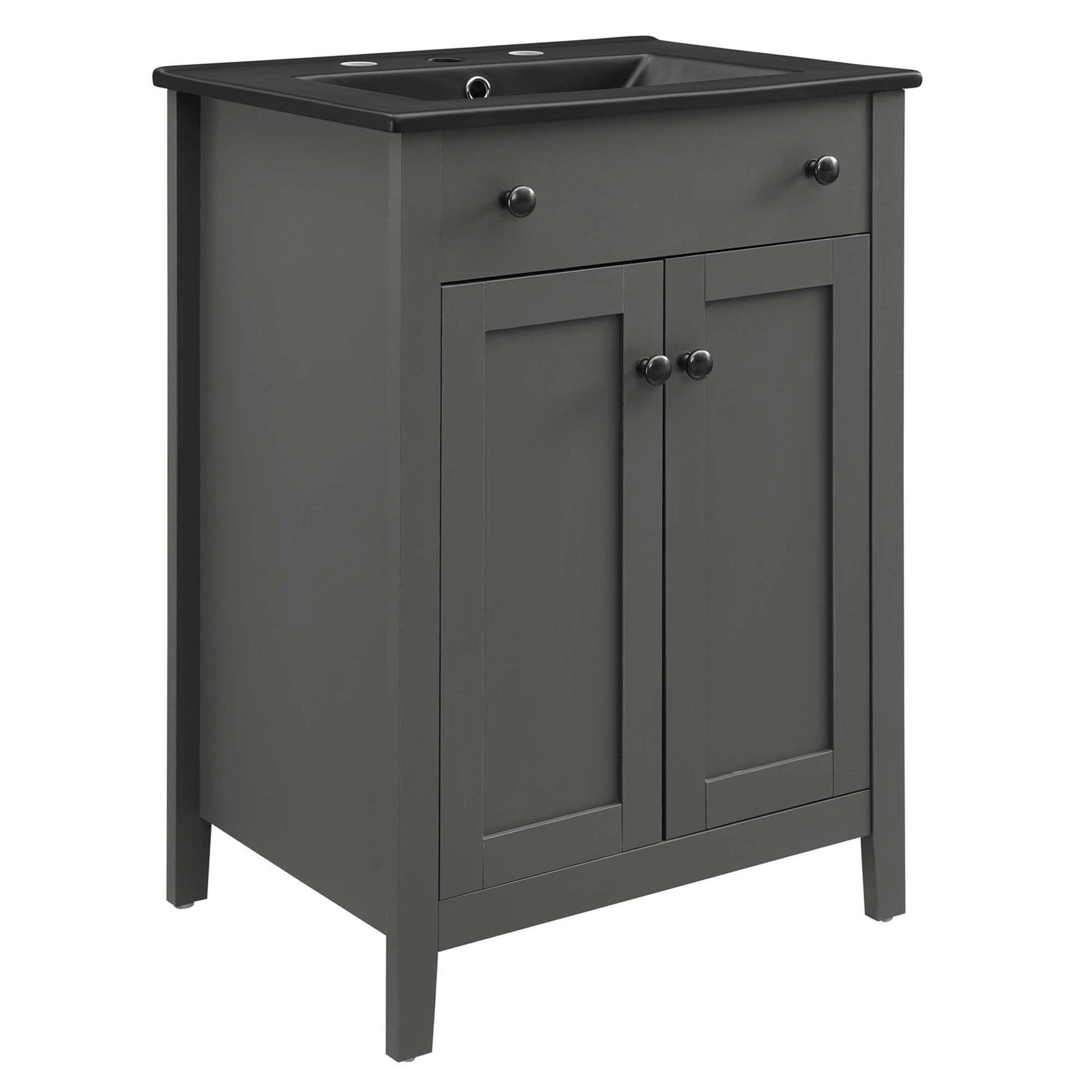 Nantucket 24" Bathroom Vanity - Gray Black