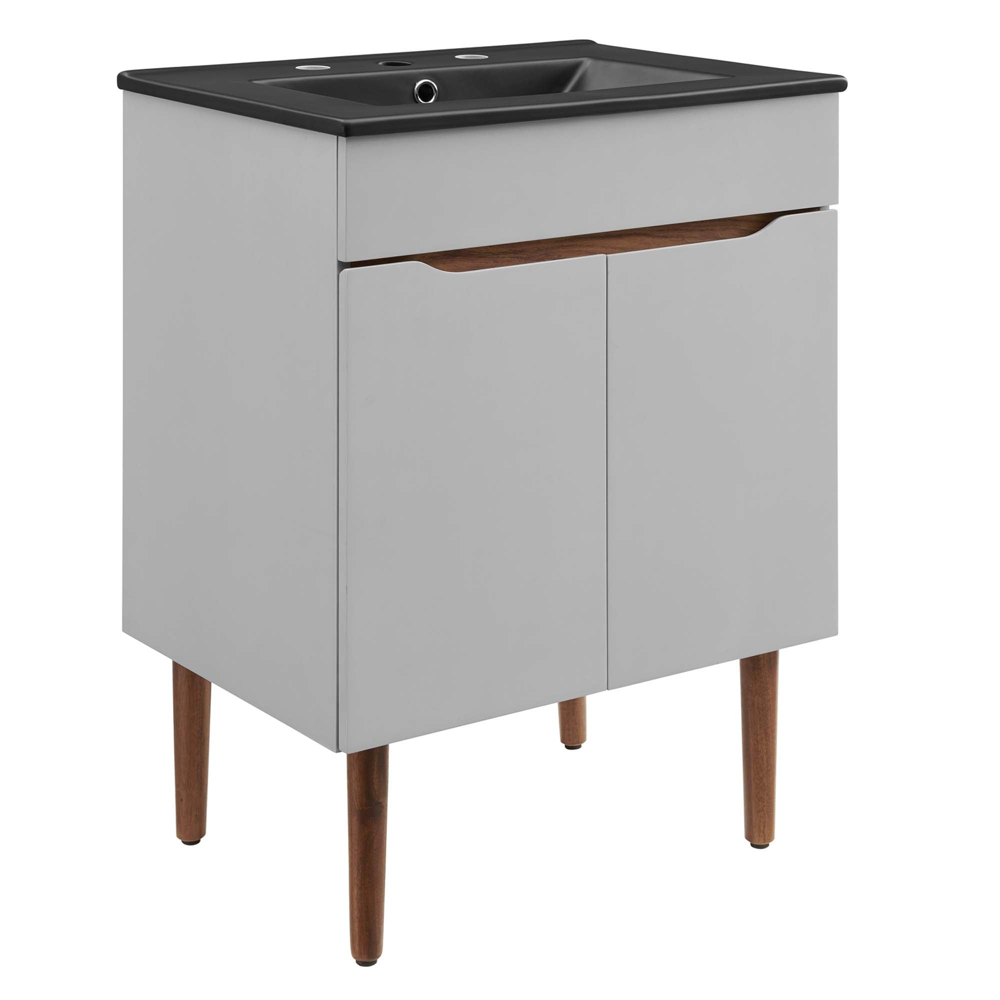 Harvest Bathroom Vanity Basin Included - Gray Black