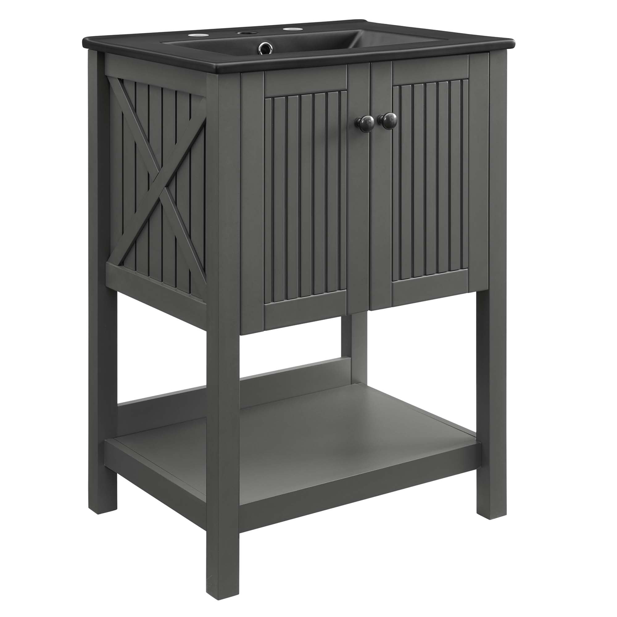 Steam 24" Bathroom Vanity - Gray Black