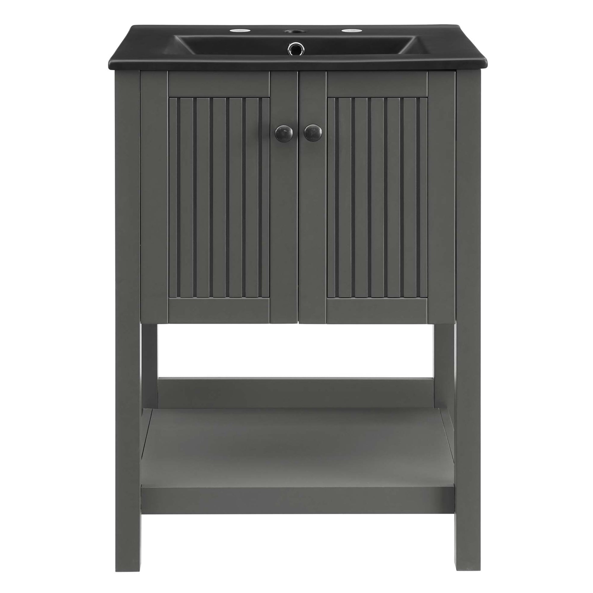 Steam 24" Bathroom Vanity - White Black