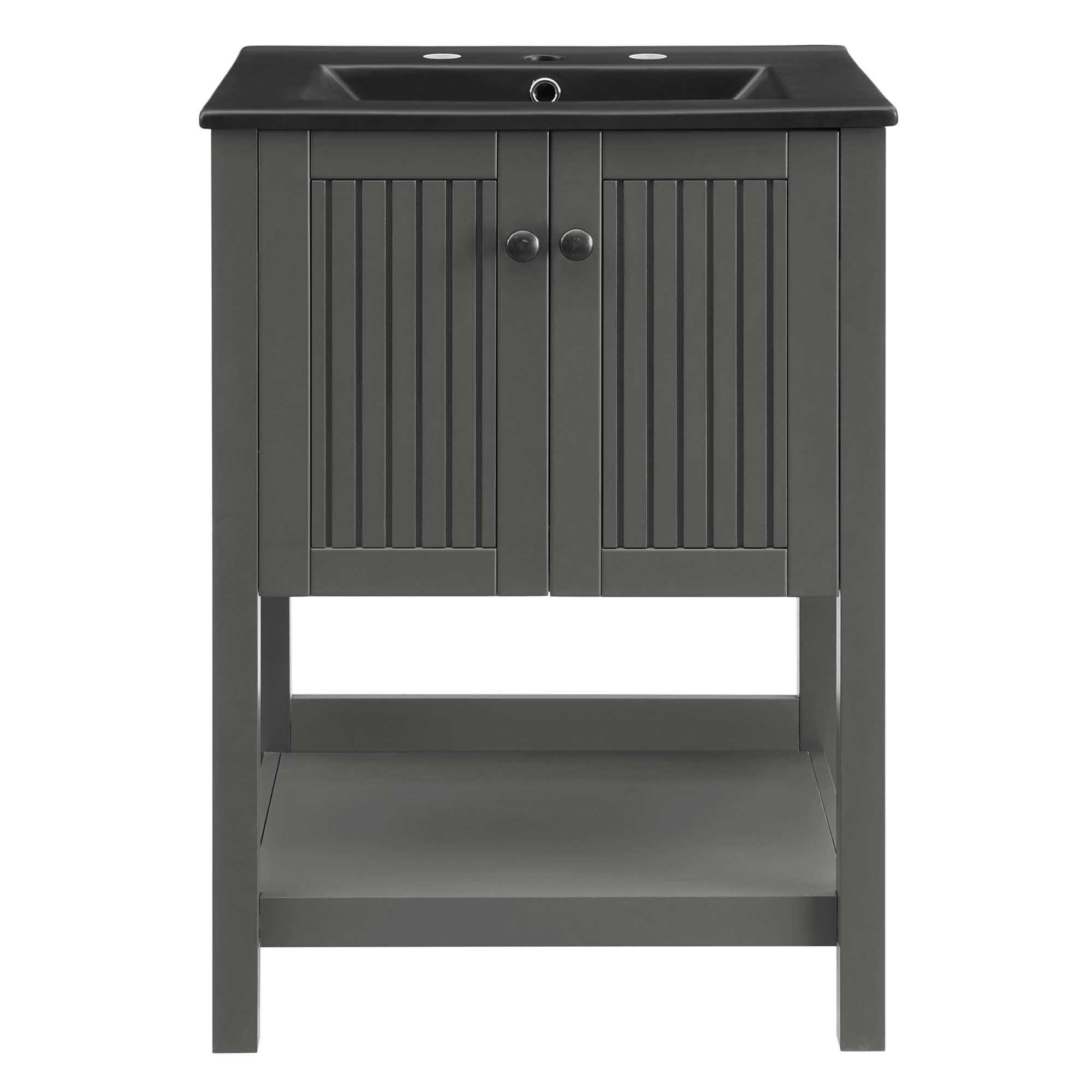 Steam 24" Bathroom Vanity - White Black