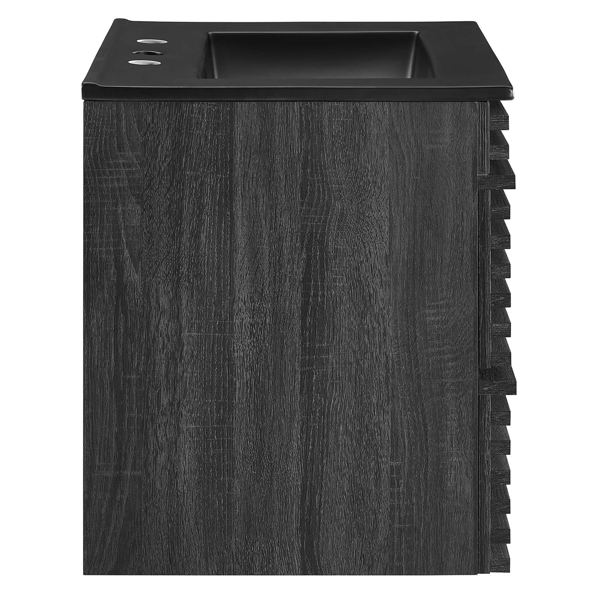 Render 24" Wall-Mount Bathroom Vanity - Oak Black