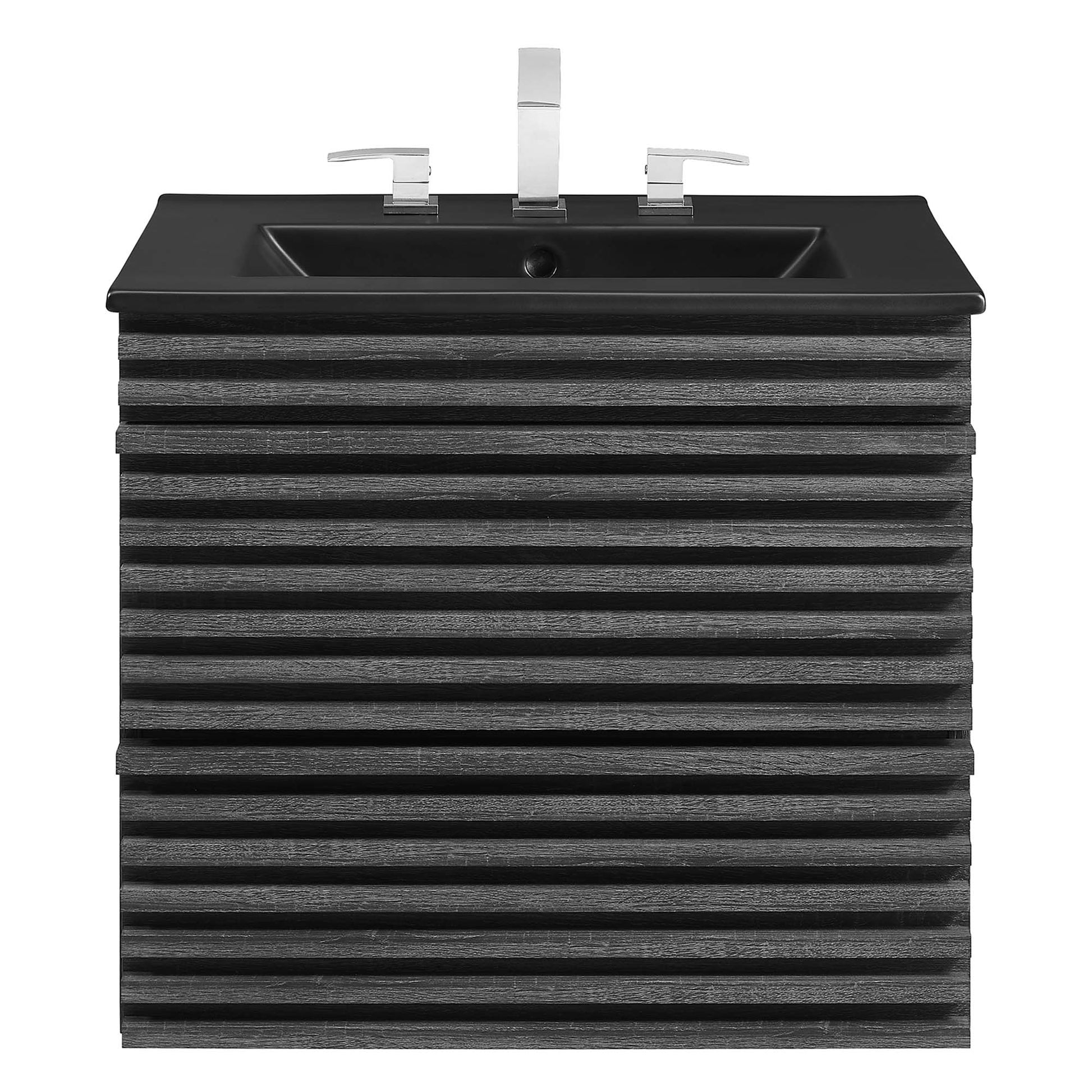Render 24" Wall-Mount Bathroom Vanity - White Black