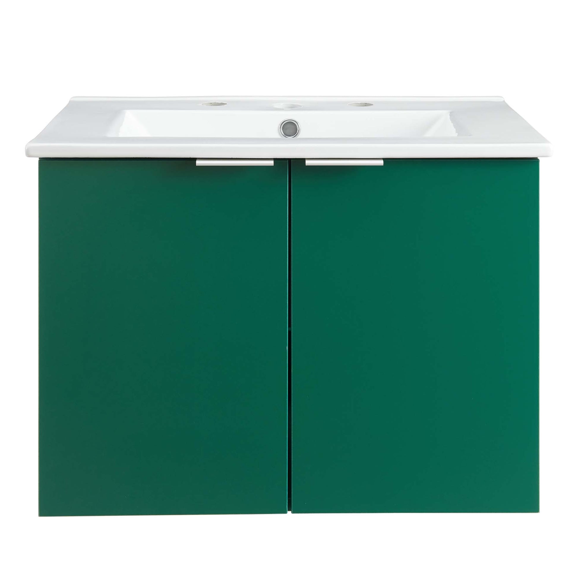 Maybelle 24" Wall-Mount Bathroom Vanity - White White