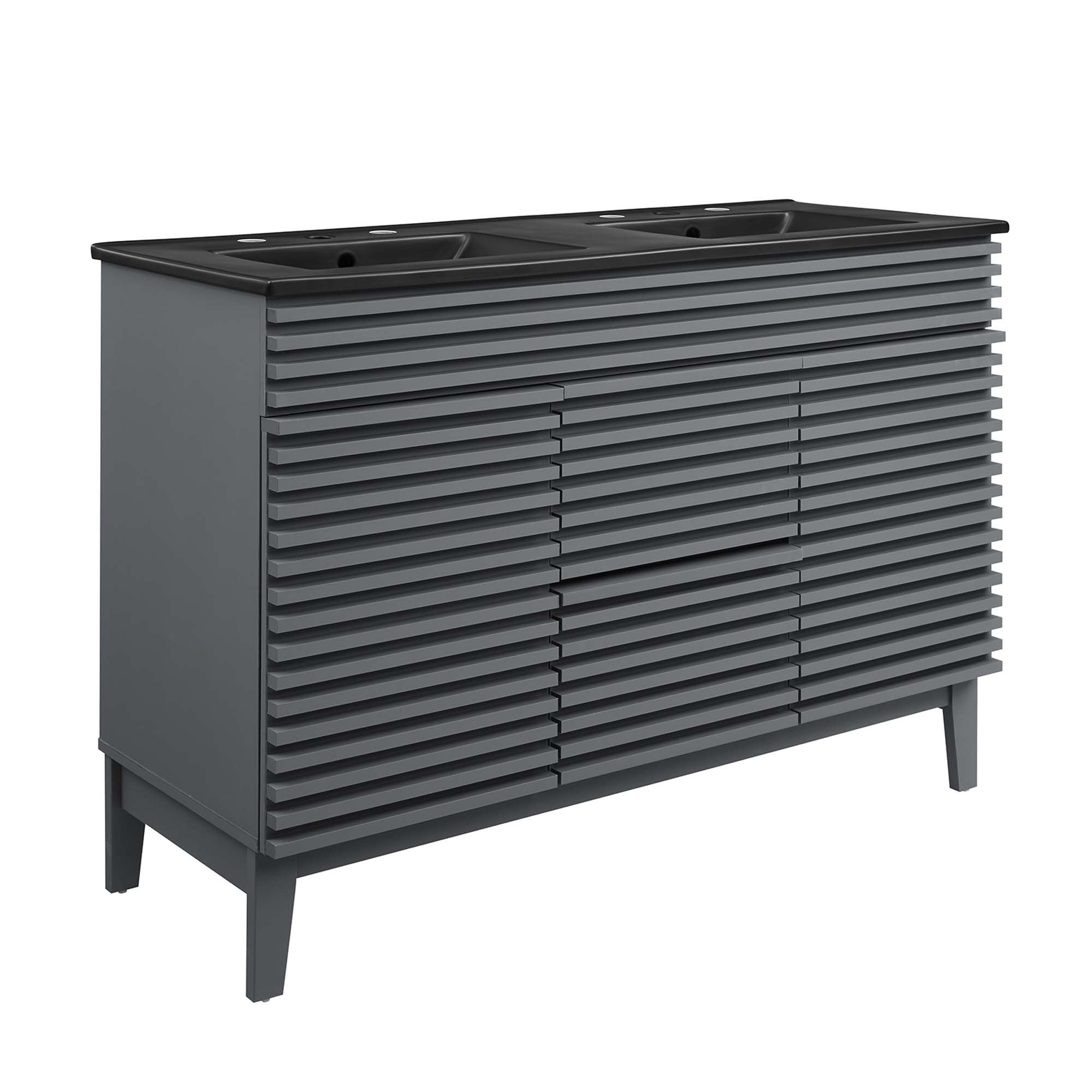 Render 48" Bathroom  Vanity with Black Basin Included