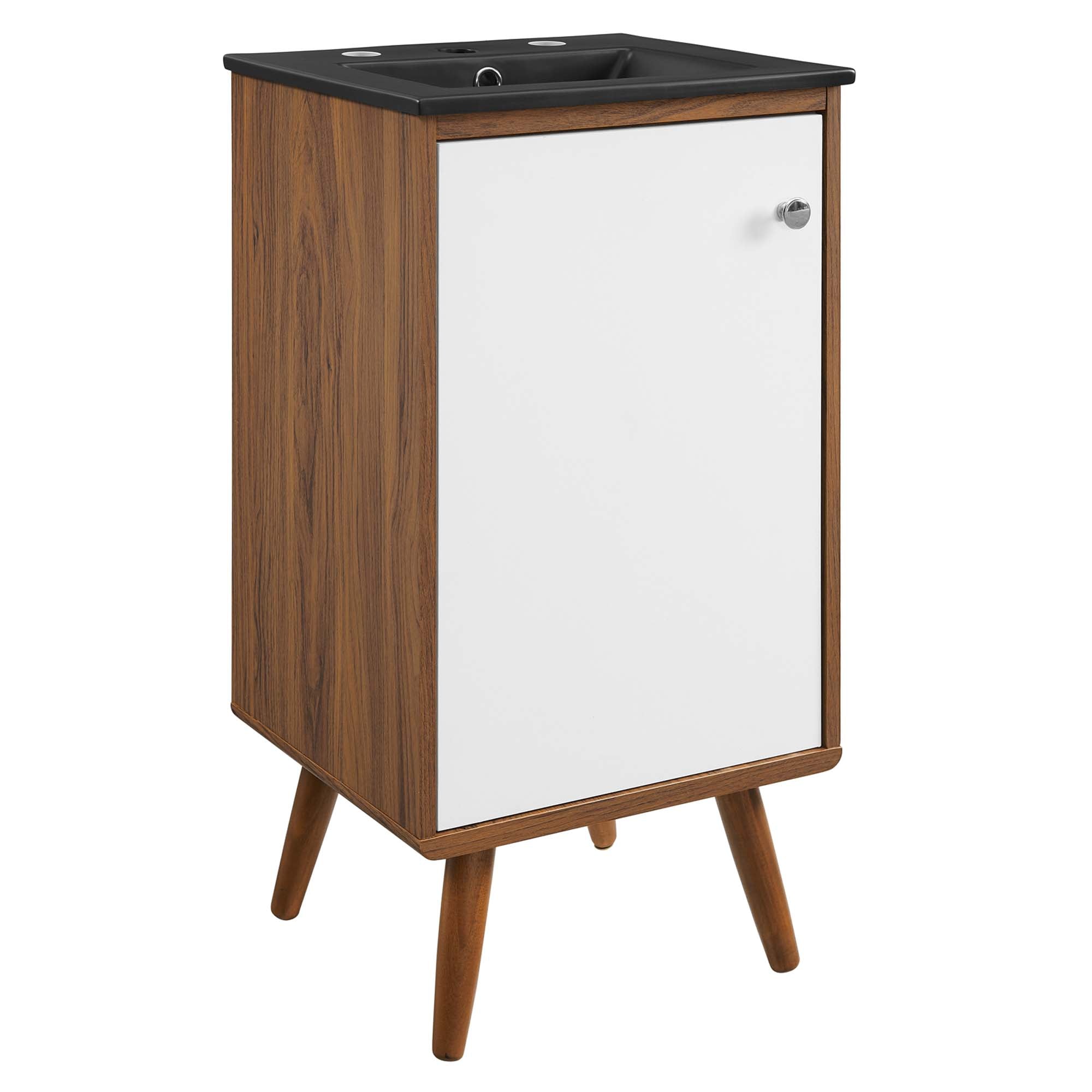 Transmit 18" Bathroom Vanity - Walnut Black
