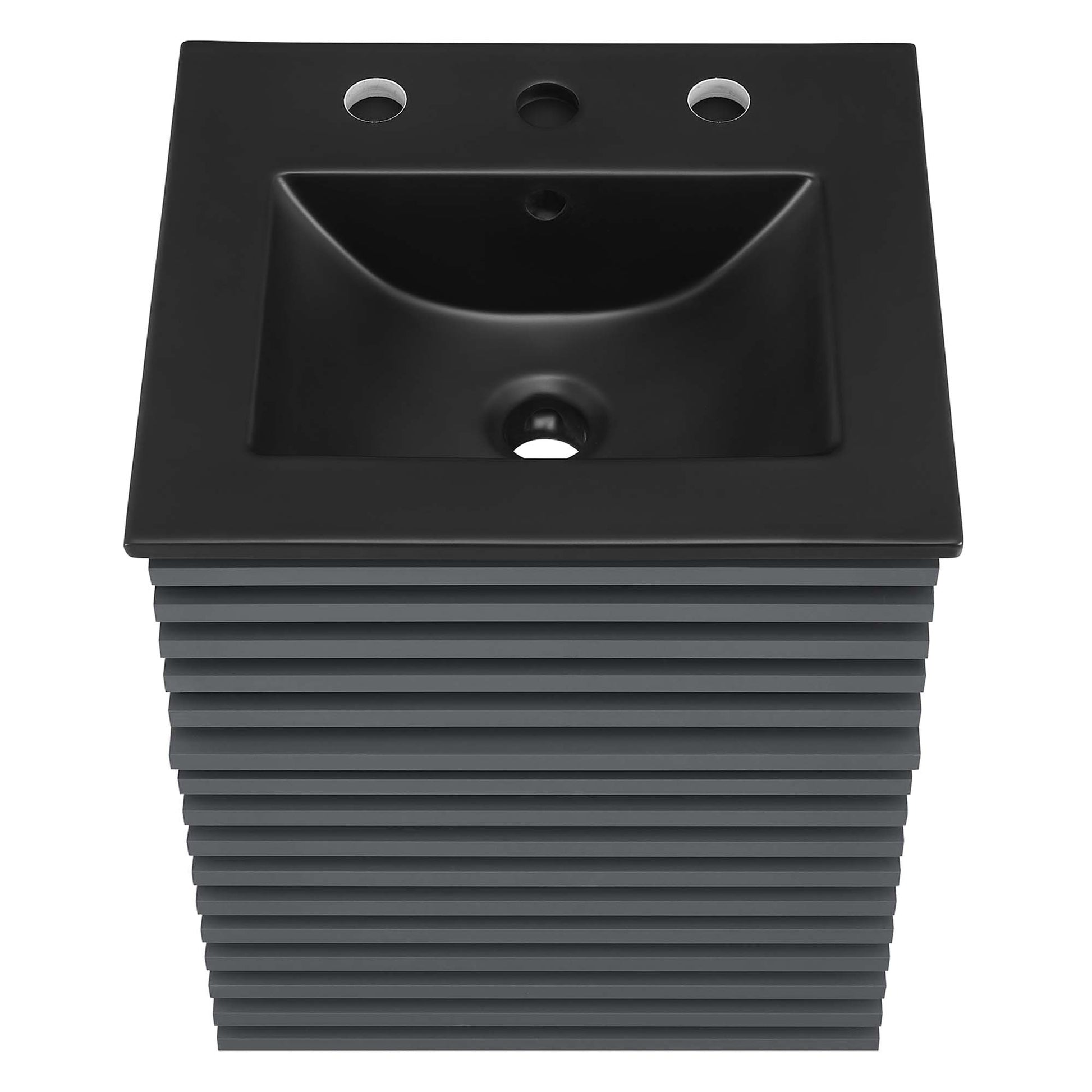 Render Wall-Mount Bathroom Vanity with Black Basin Included