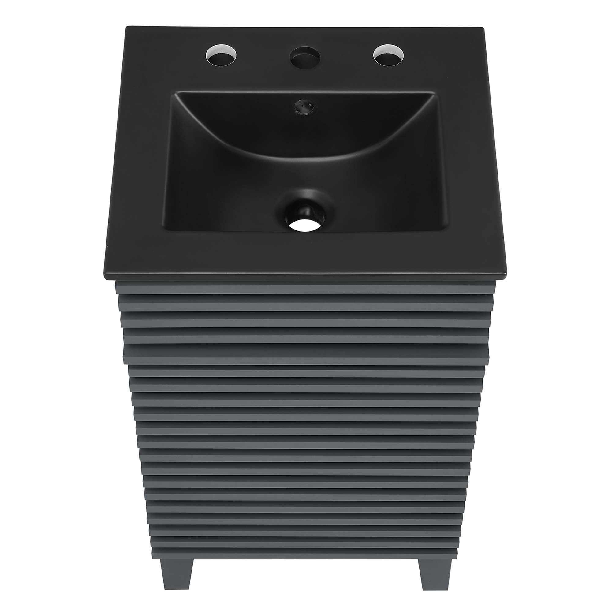 Render 18" Bathroom Vanity - White Black