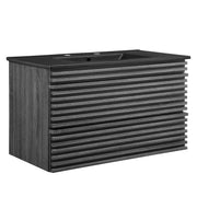 Render 36" Wall-Mount Bathroom Vanity - Charcoal Black