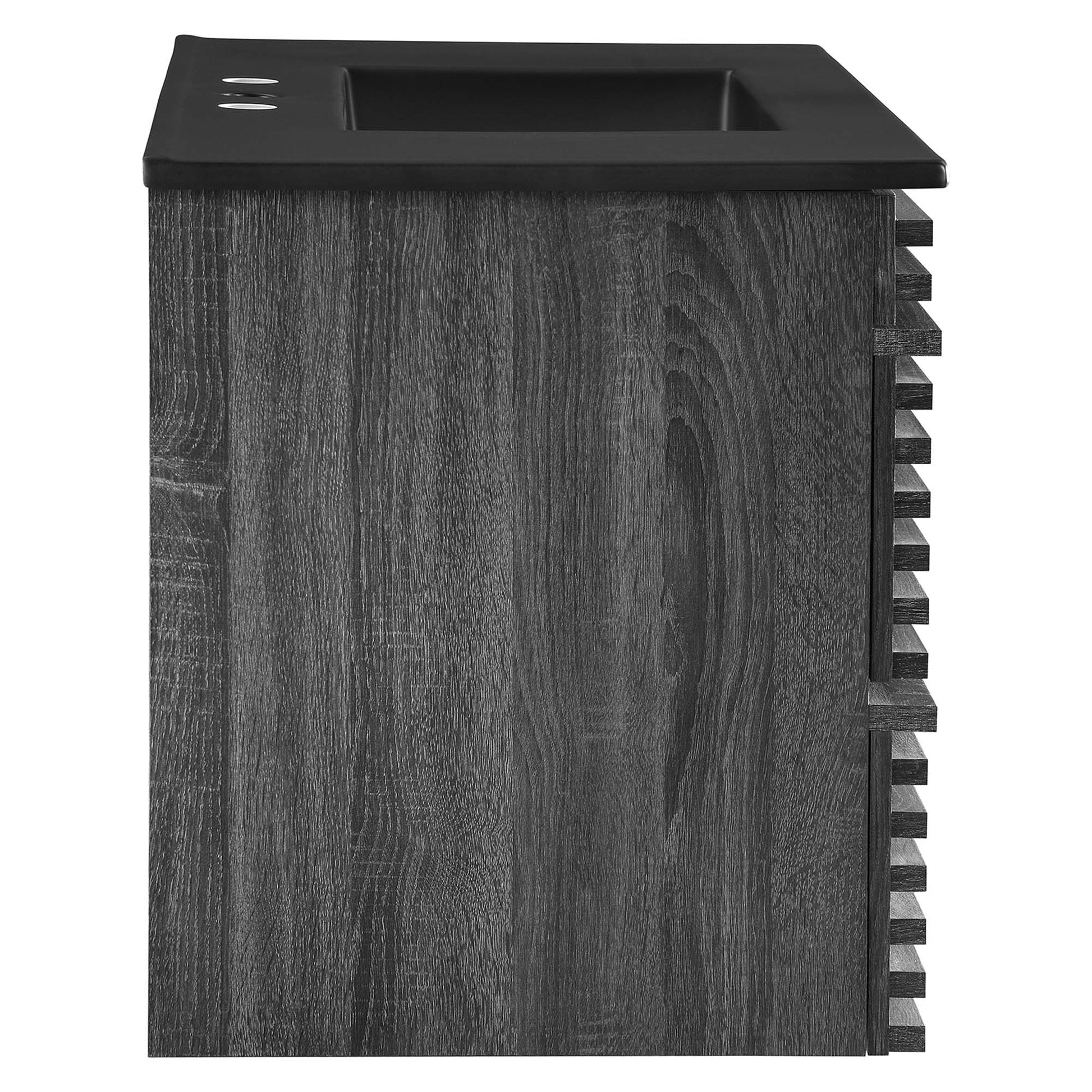 Render 36" Wall-Mount Bathroom Vanity - Walnut Black