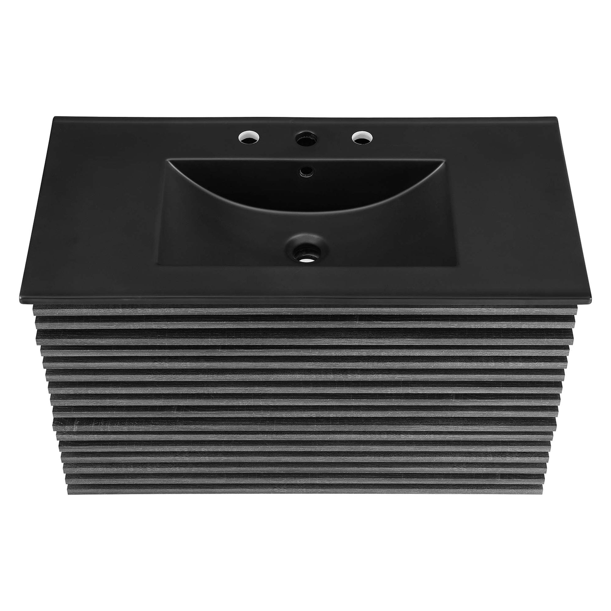 Render 36" Wall-Mount Bathroom Vanity - White Black
