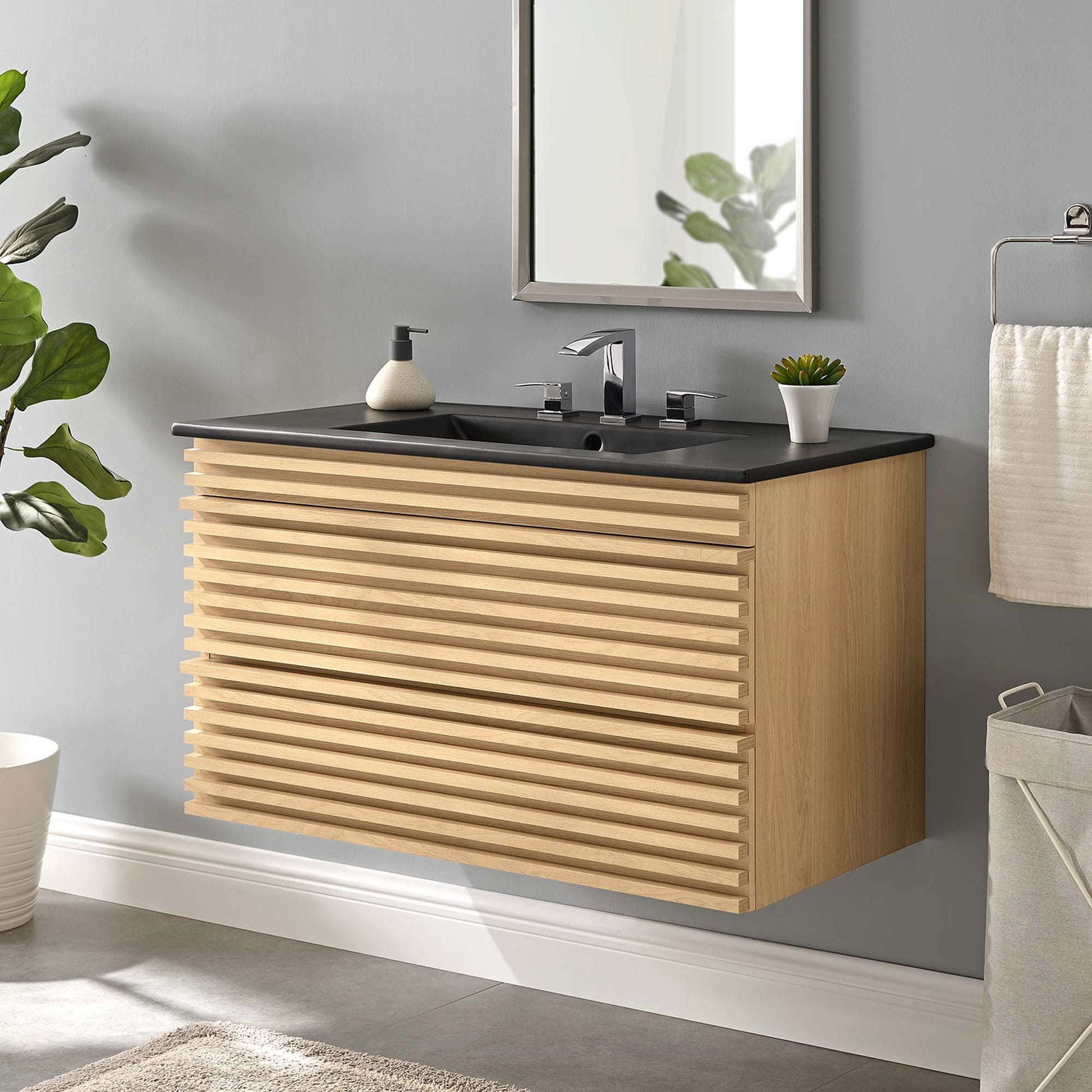 Render 36" Wall-Mount Bathroom Vanity