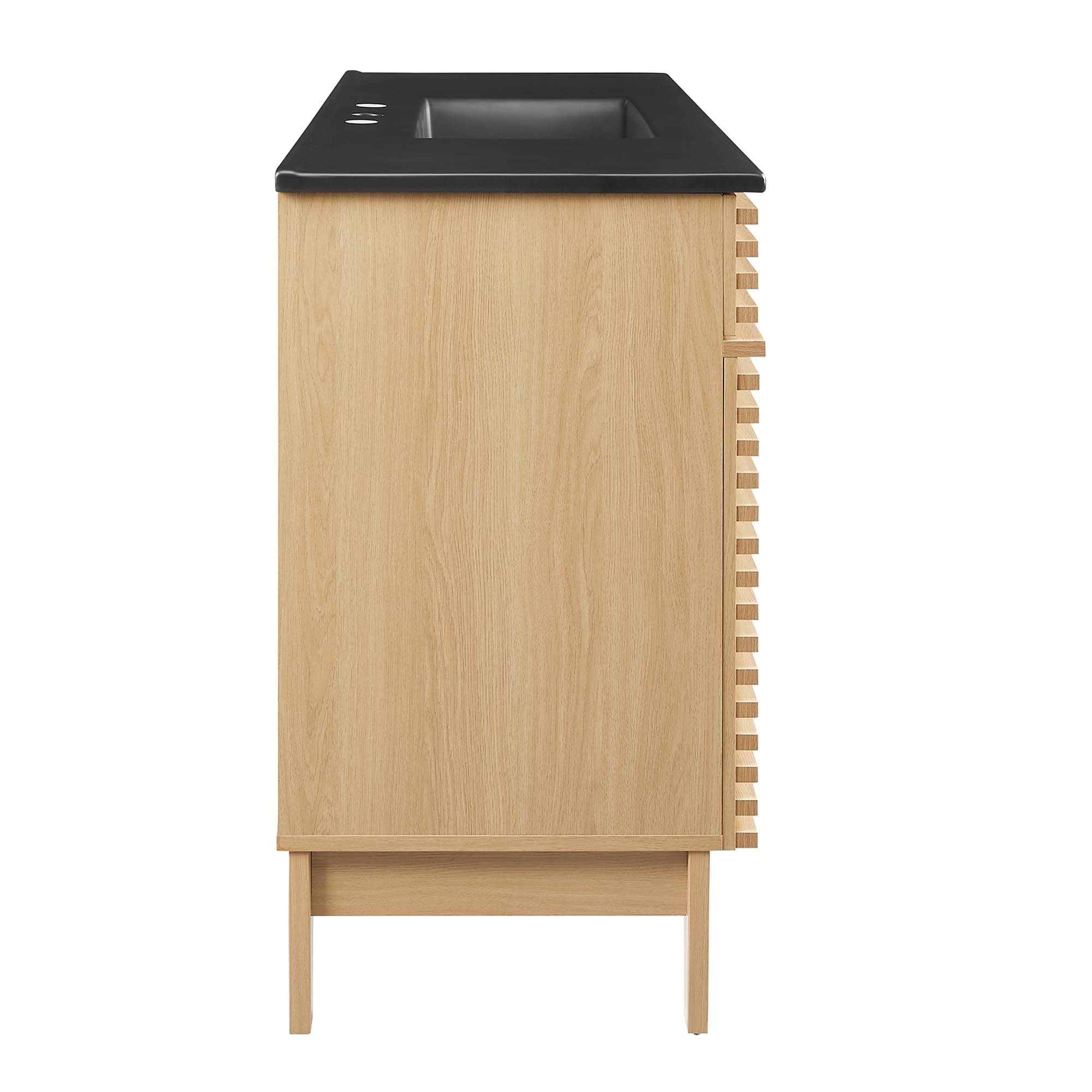 Render 48" Single Sink Bathroom Vanity - White Black