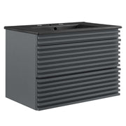 Render 30" Wall-Mount Bathroom Vanity - Gray Black