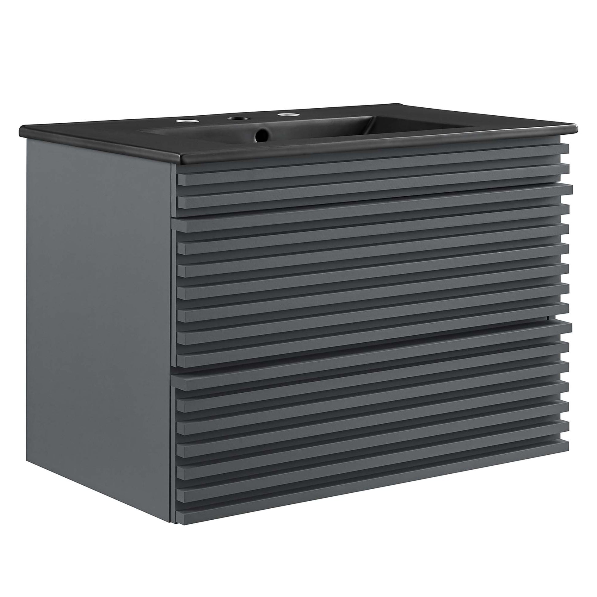 Render 30" Wall-Mount Bathroom Vanity - Gray Black