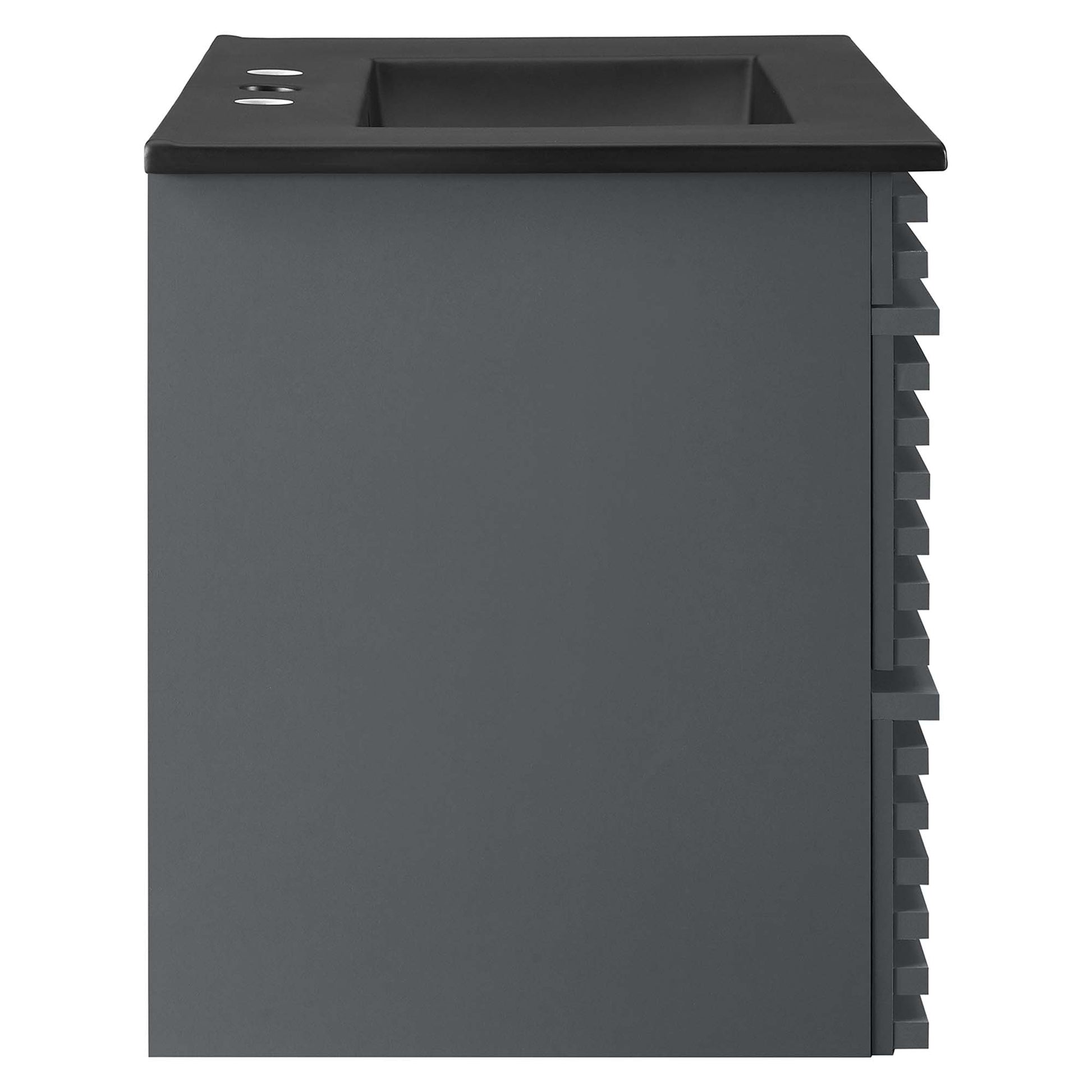 Render 30" Wall-Mount Bathroom Vanity - Walnut Black