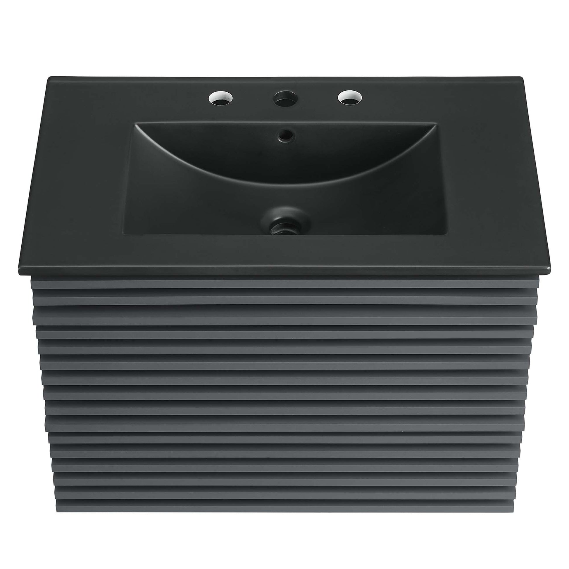 Render 30" Wall-Mount Bathroom Vanity - White Walnut Black